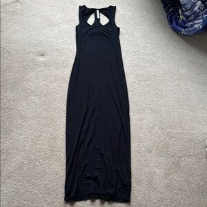 Fabletics Black Backless Maxi Dress